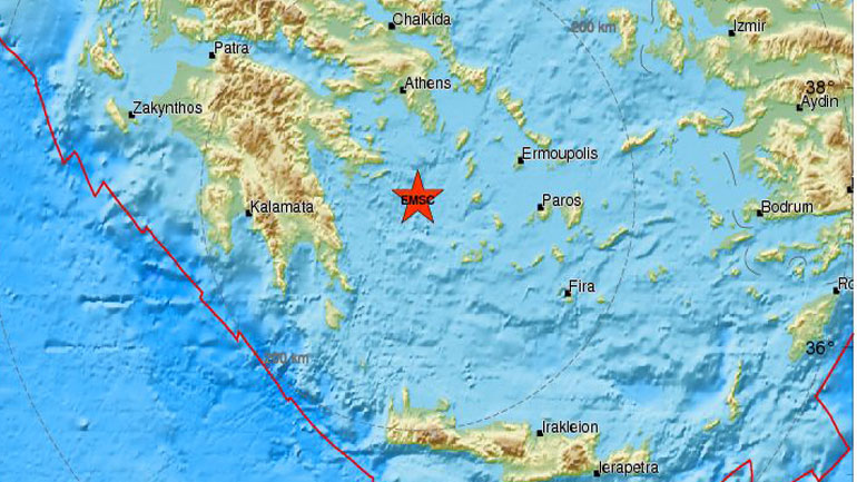 Σεισμός 3,2 Ρίχτερ νότια της Ύδρας