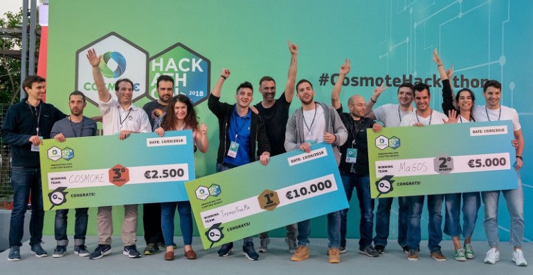 Οι τρεις νικητήριες ομάδες του COSMOTE Hackathon 2018