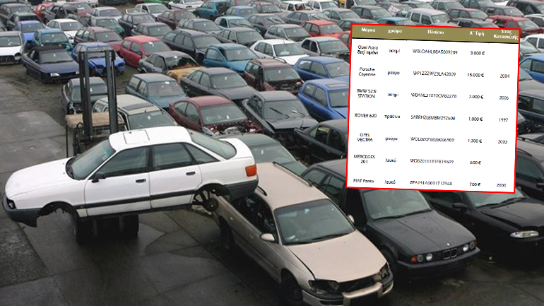 Δημοπρασία αυτοκινήτων στη Ρόδο – Δείτε τη σχετική λίστα