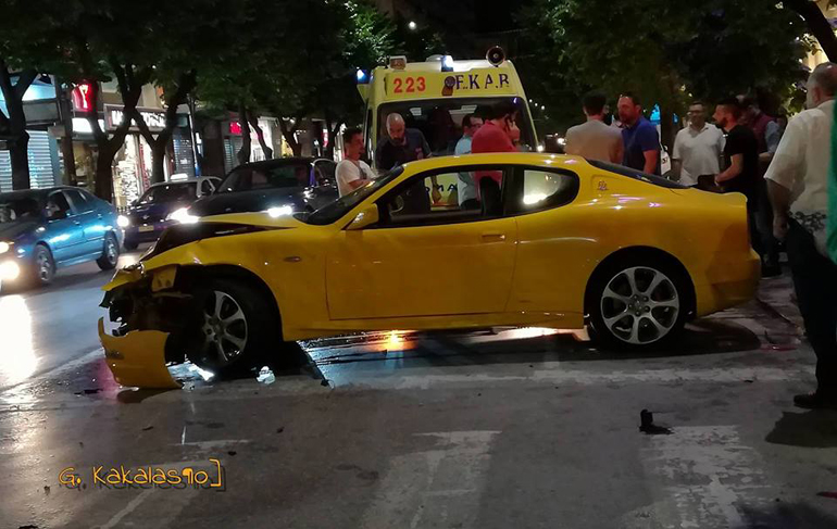 Η τρακαρισμένη Maserati...