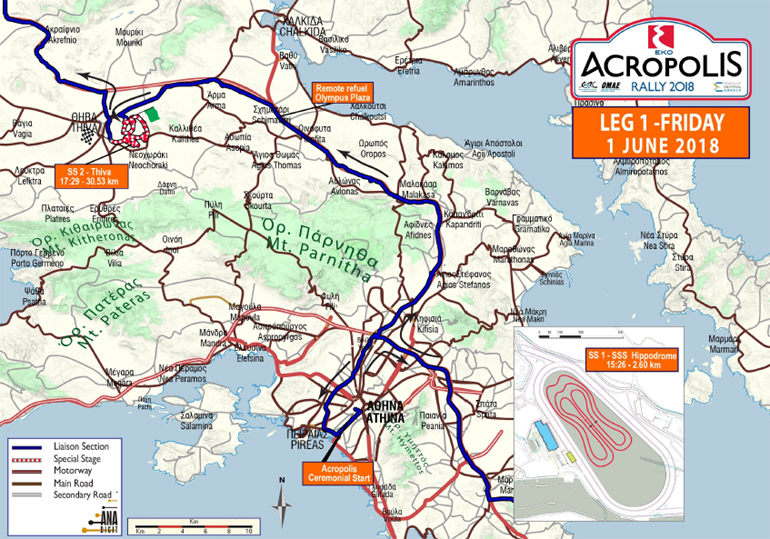 O χάρτης με τις ειδικές της 1ης ημέρας, Παρασκευή 1η Ιουνίου (πατήστε πάνω για να δείτε τον χάρτη μεγαλύτερο)