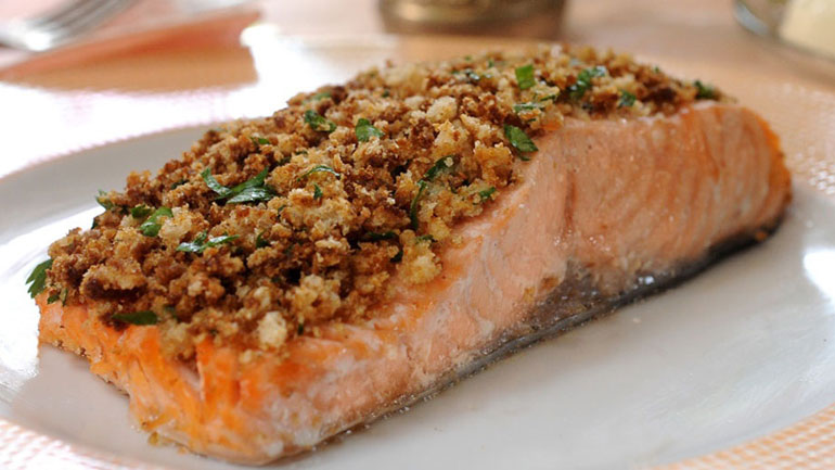 Σήμερα φτιάχνουμε σολομό με κρούστα