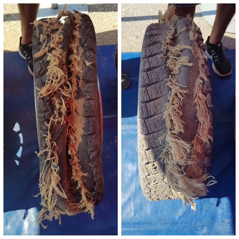 H εικόνα με τα ελαστικά είναι η εικόνα του σημερινού.. σκέλους!