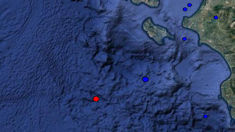 Σεισμική δόνηση μεγέθους 3,9 Ρίχτερ ανοιχτά της Ζακύνθου