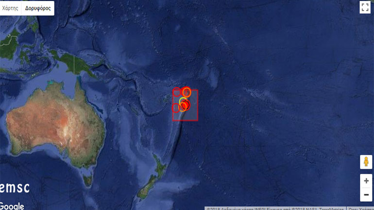 Σεισμός 5,8 Ρίχτερ στον Ειρηνικό