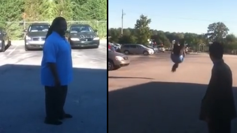 Άνδρας 140 κιλών κάνει backflip