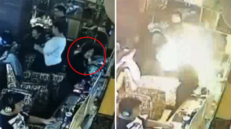 Αναπτήρας έσκασε στο πρόσωπο γυναίκας