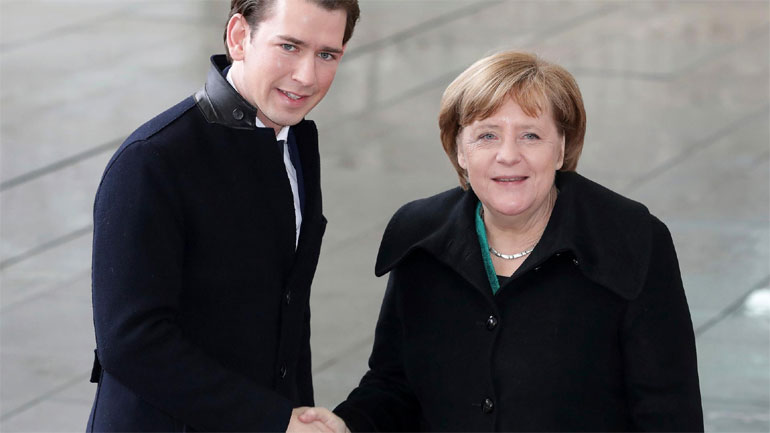 Η ανάγκη ενίσχυσης των εξωτερικών συνόρων της Ε.Ε. κοινή θέση των Μέρκελ και Κουρτς