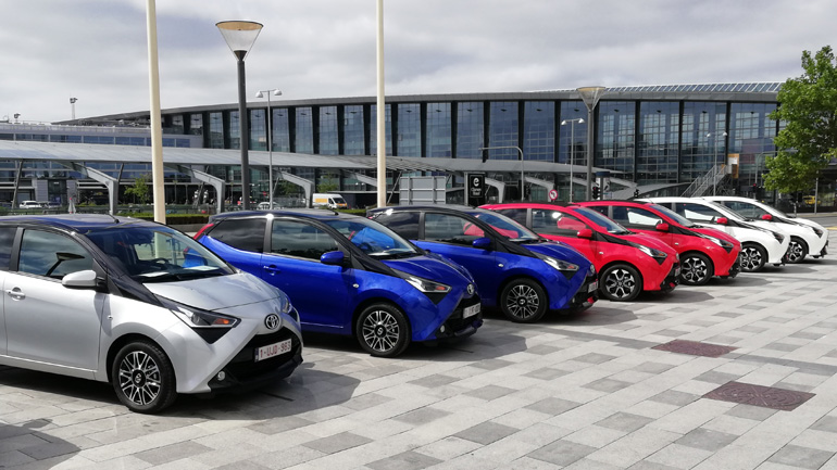 Τα Aygo μας περιμένουν στο αεροδρόμιο της Κοπεγχάγης για το πρώτο test drive