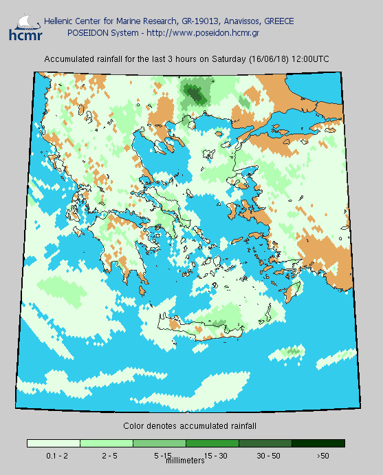 Βροχόπτωση το μεσημέρι του Σαββάτου