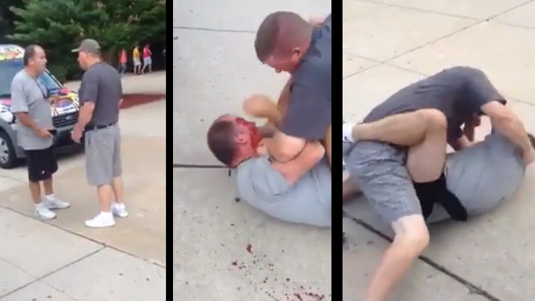 Άγριο ξύλο μεταξύ δύο ανδρών