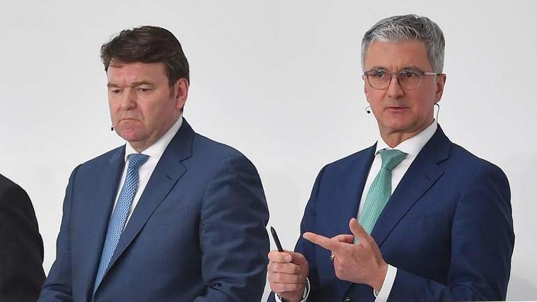 Αριστερά ο νέος CEO Bram Schot και δεξιά ο Rupert Stadler