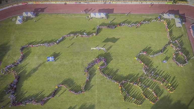 Έδεσσα: Χορευτές σχημάτισαν με τα σώματά τους τον χάρτη της Μακεδονίας