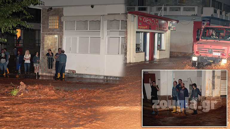 Ποτάμια οι δρόμοι στη Μάνδρα