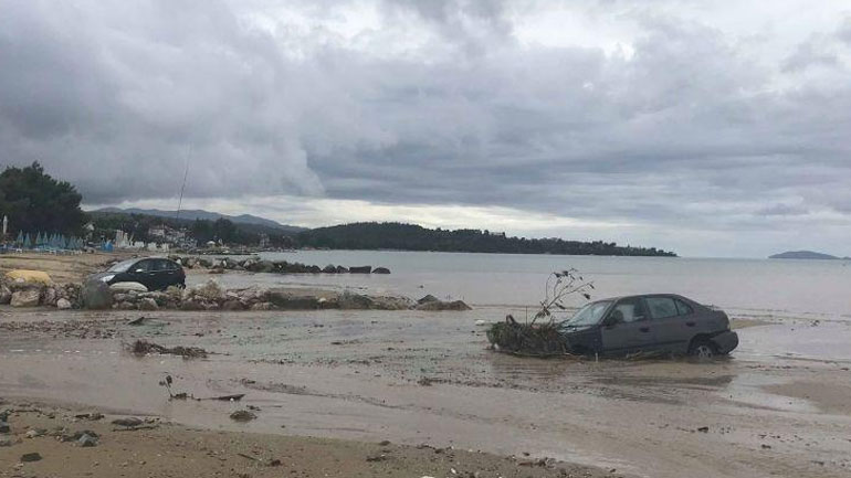 Νικήτη Χαλκιδικής: Μεγάλες καταστροφές από την καταιγίδα