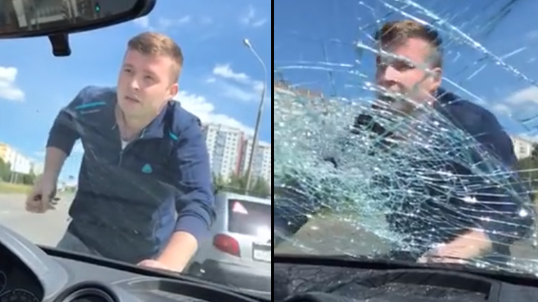 Πατέρας σπάει τα παράθυρα του αυτοκινήτου για να πάρει την κόρη του