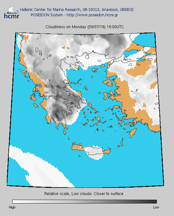 Νεφοκάλυψη (απόγευμα Δευτέρας)