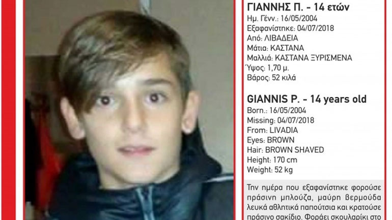 Αίσιο τέλος για τον 14χρονο Γιάννη