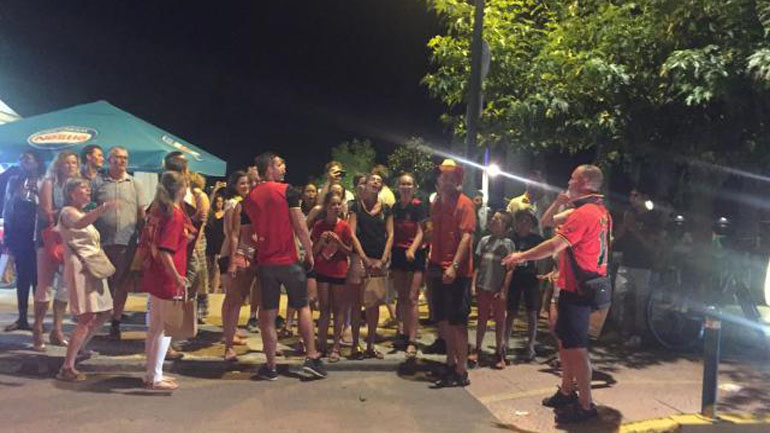 Το «γλέντησαν» στην παραλία της Καλαμάτας οι Βέλγοι