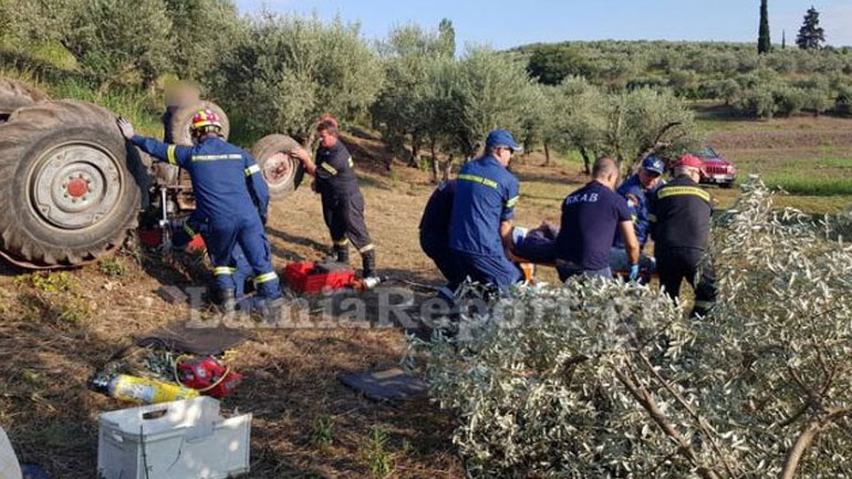 Λαμία: Αγρότης καταπλακώθηκε από το τρακτέρ του