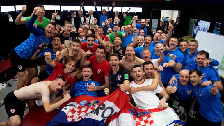 Η φωτογραφία των Κροατών στα αποδυτήρια του «Λουζνίκι»