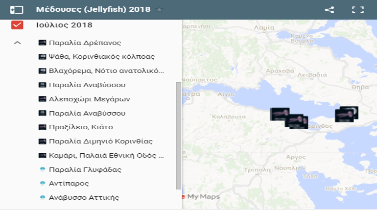 Επιστρέφουν οι μέδουσες σε περιοχές του Κορινθιακού