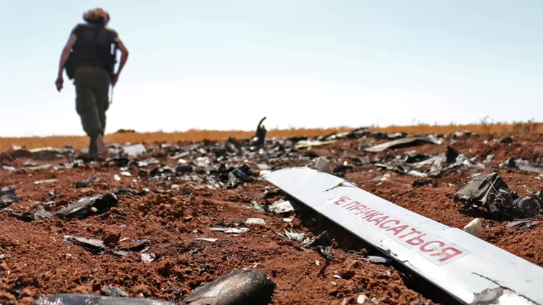 Η στιγμή της κατάρριψης συριακού drone από ισραηλινό πύραυλο