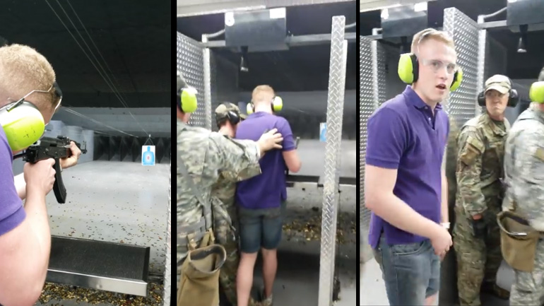 Ένα AK-47 κολλάει κατά τη διάρκεια βολής σε σκοπευτήριο