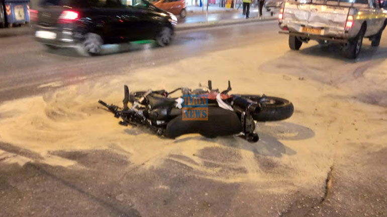 Περιστέρι: Τροχαίο με τραυματισμό δικυκλιστή στην Ανθούπολη