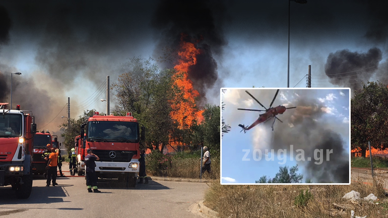 Κόλαση φωτιάς στο Μενίδι