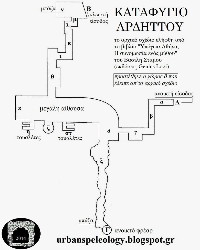Η κάτοψη του χώρου από την ομάδα της Αστικής Σπηλαιολογίας