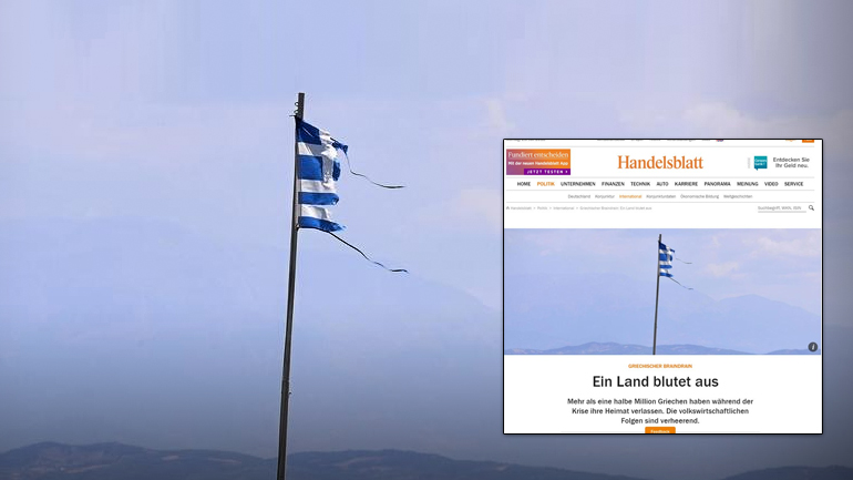 Handelsblatt: “Ελλάδα, μια χώρα που ματώνει”