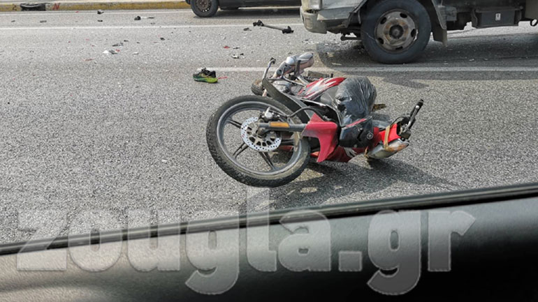 Τροχαίο ατύχημα στην Εθνική Οδό στο ύψος του Κηφισού