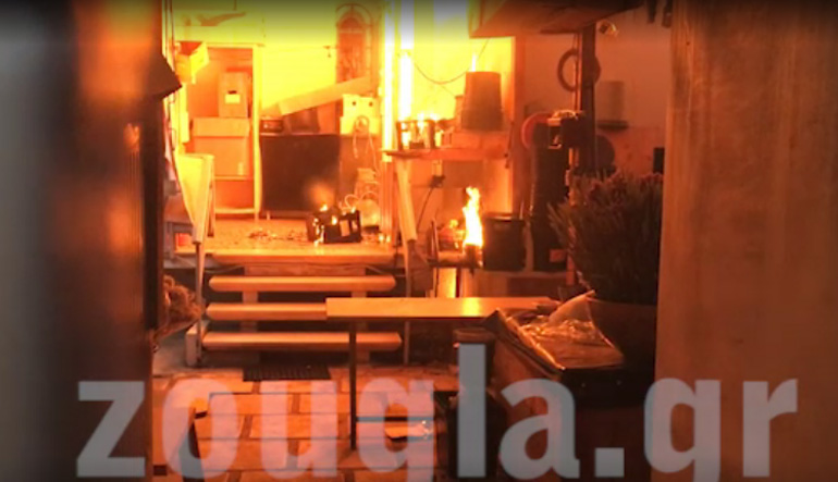 Φωτιά και εκρήξεις σε αποθήκη λουλουδιών στην Κηφισιά