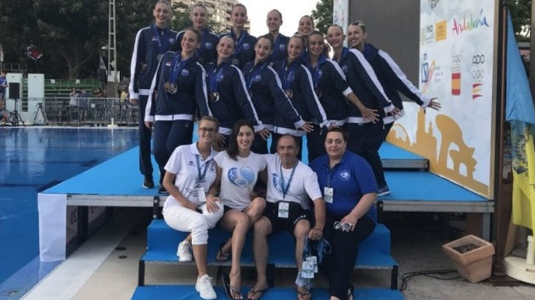 Καλλιτεχνική κολύμβηση: Ασημένιο μετάλλιο για τις κορασίδες στο ελεύθερο combo