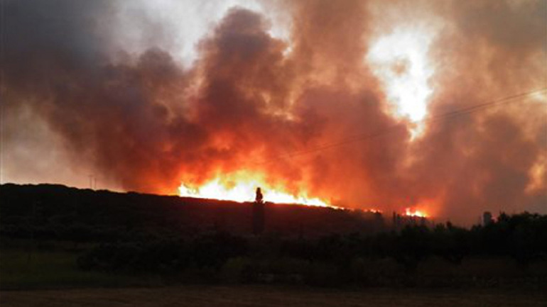 Πυρκαγιές σε Καλαμάκι και Λιθακιά Ζακύνθου