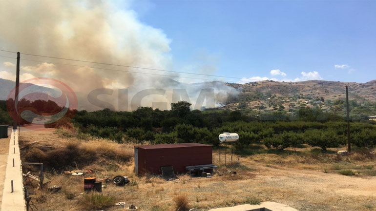 Υπό μερικό έλεγχο η πυρκαγιά στον Πύργο Τυλληρίας