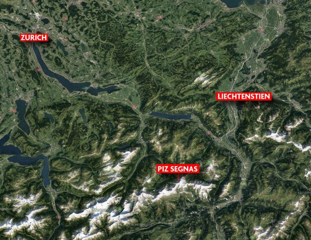 Χάρτης από το σημείο της συντριβής