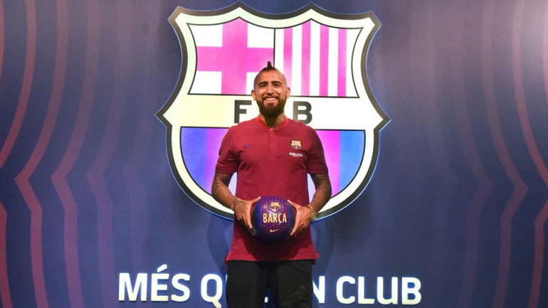 Οι πρώτες φωτογραφίες του Βιδάλ στη Μπαρτσελόνα