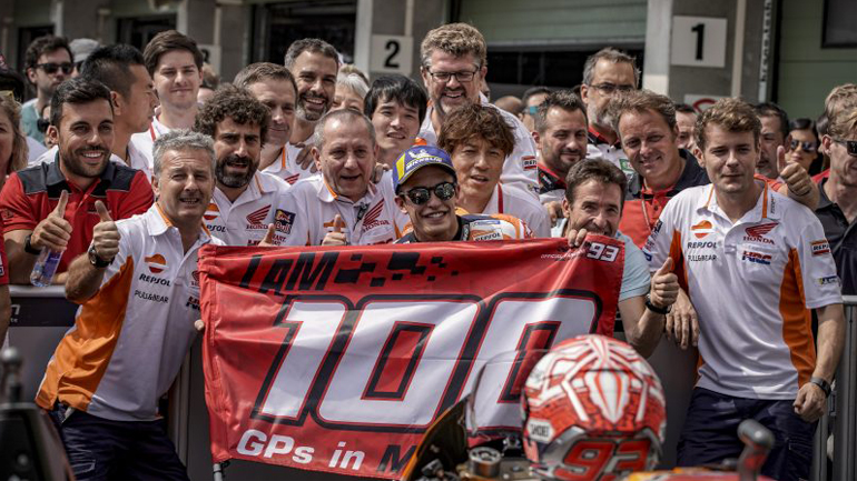 Ο Marquez γιόρτασε το 100ο του MotoGP με βάθρο στο Brno