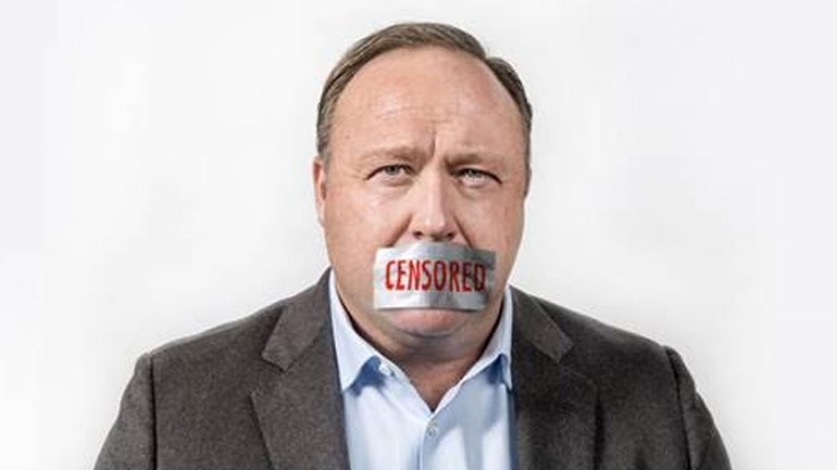 Ο Alex Jones καταγγέλλει για λογοκρισία τα Κοινωνικά Δίκτυα