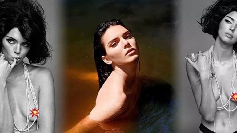 Η Kendall Jenner γιορτάζει τα 10 χρόνια του περιοδικού Love ποζάροντας topless!