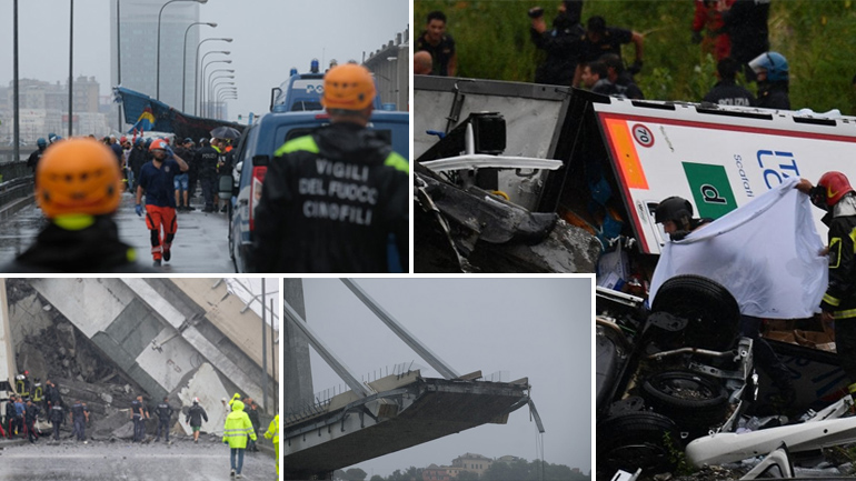 Τραγωδία στη Γένοβα με 35 νεκρούς Τραγωδία στη Γένοβα με 35 νεκρούς