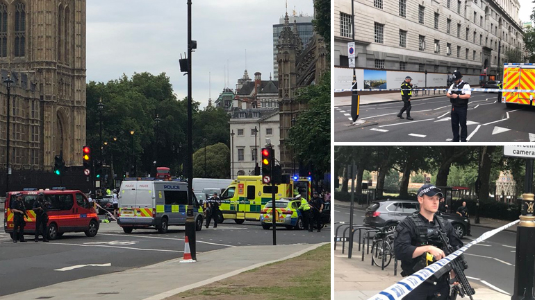 Συναγερμός στο Λονδίνο: Αυτοκίνητο έπεσε στις μπάρες του Κοινοβουλίου