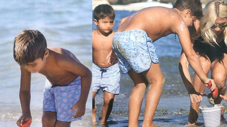 Φαίη Σκορδά: Παιχνίδια με τους γιους της στην παραλία!