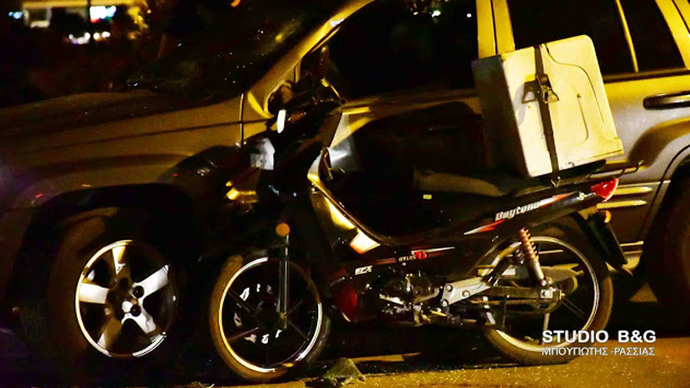 Τροχαίο ατύχημα στο Ναύπλιο με τραυματία οδηγό delivery