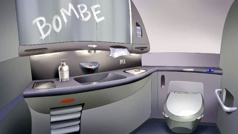 Είχαν γράψει τη λέξη «bombe» στην τουαλέτα του Condor