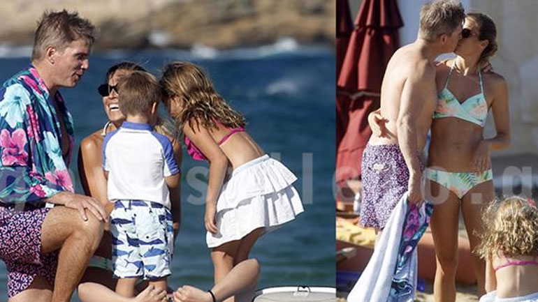 Μαριέττα Χρουσαλά – Λέων Πατίτσας: Ξέγνοιαστες στιγμές με τα παιδιά τους στο νησί των ανέμων!