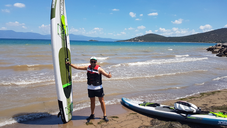 Πριν ξεκινήσουμε το κουπί για το Αταλαντονήσι με σανίδες SUP