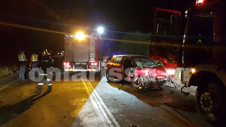 Τροχαίο με τέσσερις τραυματίες στην Παλαιά Eθνική Oδό Λάρισας – Θεσσαλονίκης